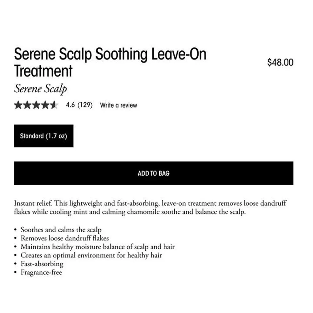 Oribe Serene Scalp Soothing Leave-On Treatment New in Box